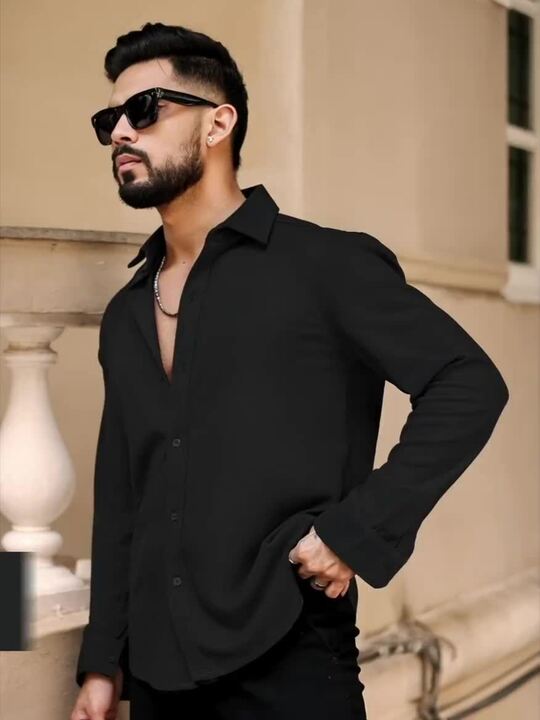 Buy SZN Textured Spread Collar Long Sleeves Standard Casual Shirt