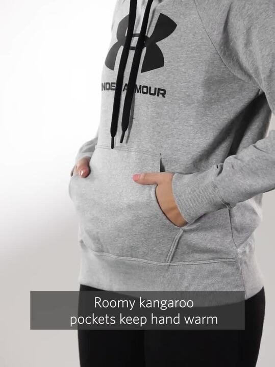 Buy UNDER ARMOUR Women Grey Melange Black Rival Fleece Brand