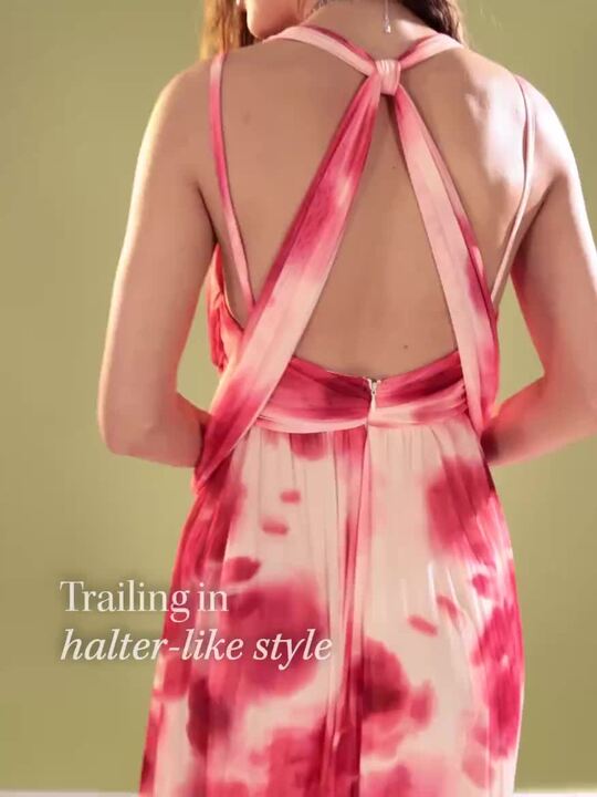 black maxi halter dress Alicia Satin Halter Maxi Dress main image 1