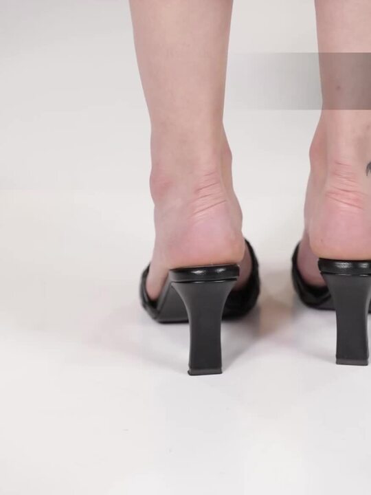 Buy CORSICA Black Basketweave Flat Block Heels Heels for Women