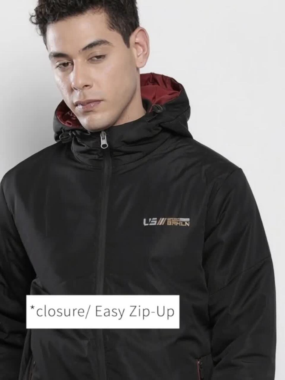 Buy The Indian Garage Co Men Zip-Front Reversible Hoodie with