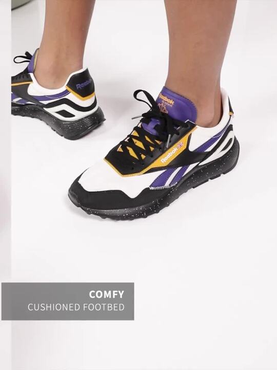 Buy Reebok Classic Unisex White Purple Self Checked CL Legacy AZ