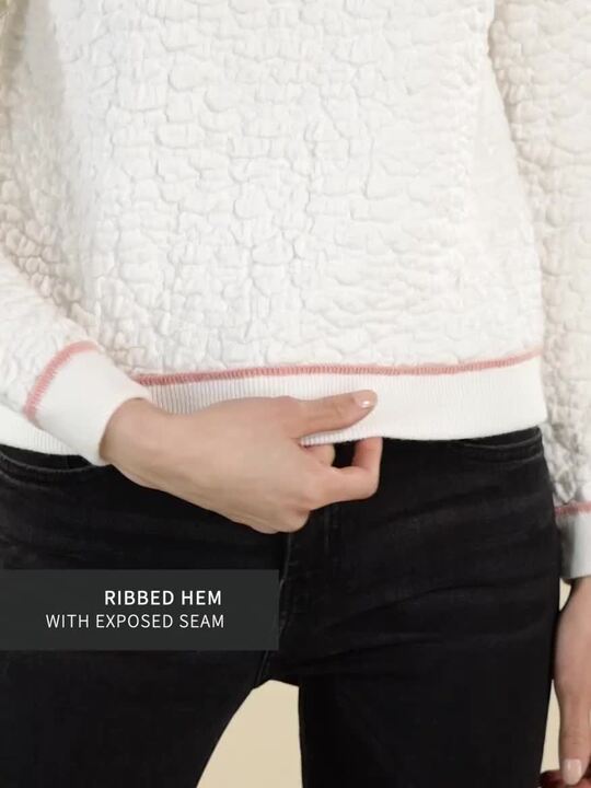 Buy Madame Women Off White Peach-Coloured Typography Pullover