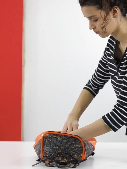 Buy Wildcraft Unisex Orange & Black Trix18 Graphic Backpack