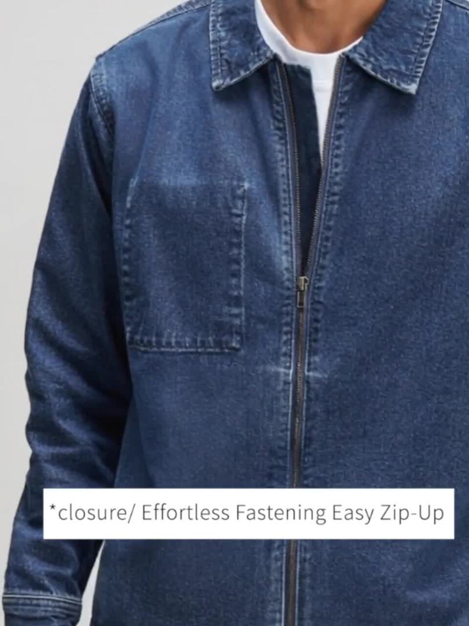 Buy XYXX Men Solid Cotton Denim Zipper jacket - Jackets for Men