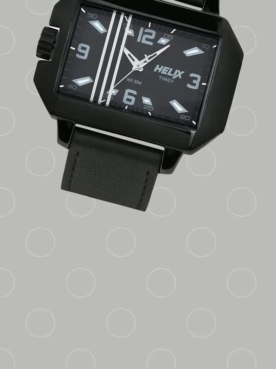 Buy Helix by Timex Men Charcoal Grey Dial Watch 02HG04-P3H