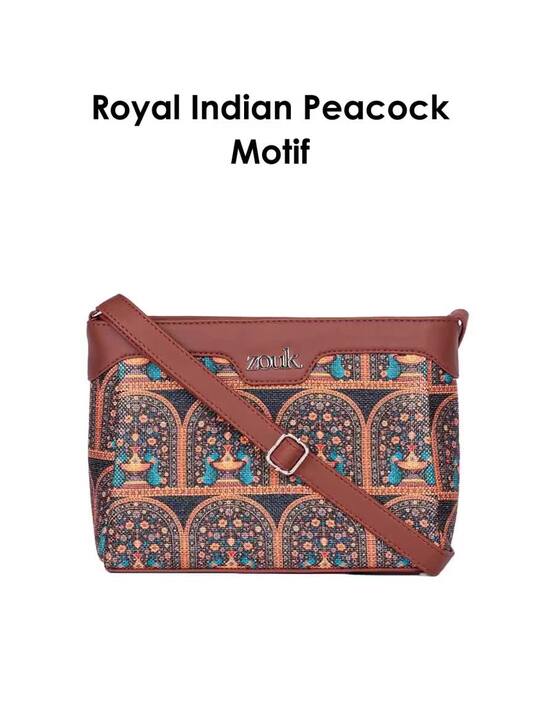 Buy ZOUK Royal Indian Peacock Motif Harmony Printed Structured
