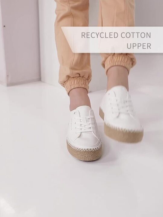 Buy Tommy Hilfiger Women Solid Canvas Sneakers With Jute Detail