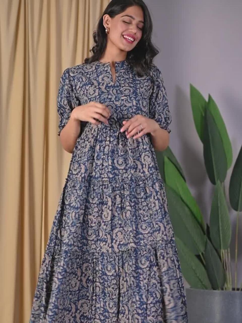 myntra cotton midi dress Cotton Midi Dress Under 2k , I am wearing size large ., ., ., ., .,  #mididress #mididresses #under2k, midi dresses for midsize women,  flattering midi dresses, myntra dresses for curvy women, summer