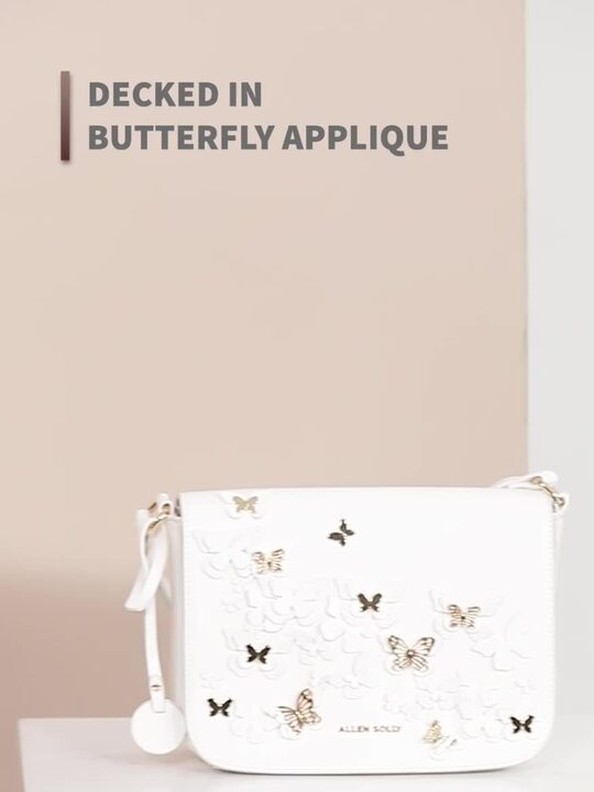 Buy Allen Solly Embellished Structured Sling Bag with Butterfly