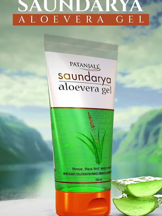 Buy Patanjali Set of 3 Saundarya Aloe Vera Gel for Pimples & Wrinkles - 150  ml Each - Serum and Gel for Unisex 26078980 | Myntra
