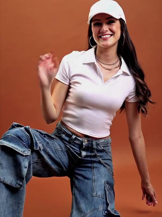 Buy Tokyo Talkies White Polo Collar Fitted Crop Top - Tops for