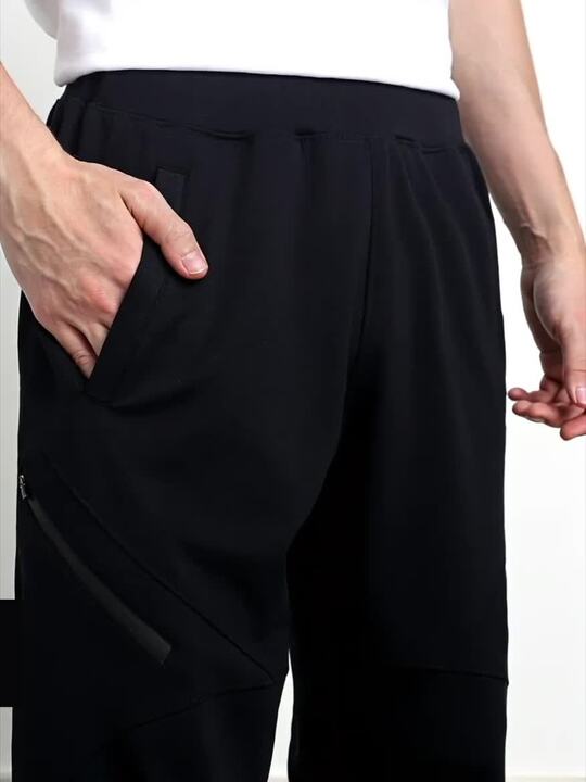 NOBERO Men's Loose Sweatpants, Black, L