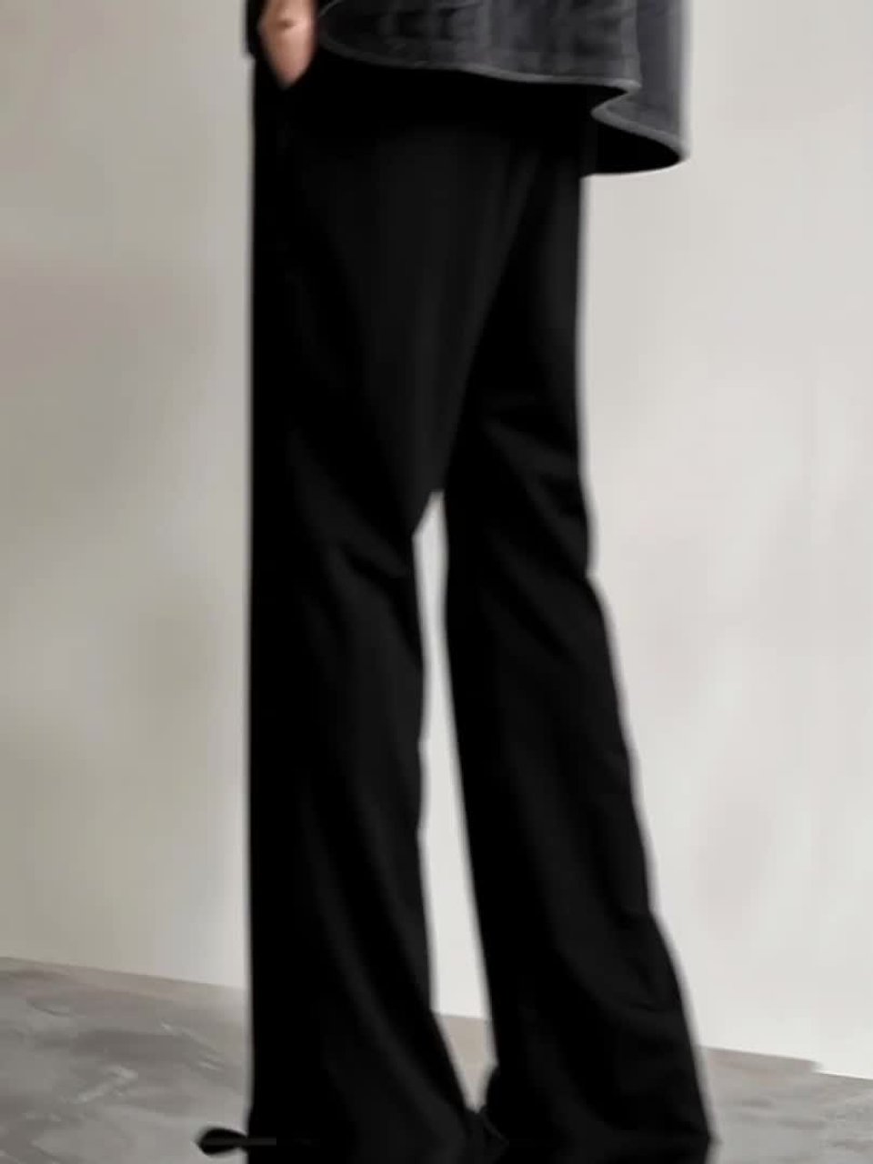 Buy FTX Men Bell Bottom Relaxed Loose Fit Pleated Mid-Rise Korean