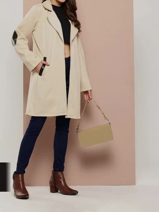 Buy Qurvii Fleece Longline Trench Coat - Coats for Women 31261763