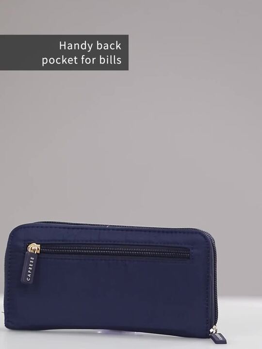Buy Caprese Women Navy Blue Zip Around Wallet Wallets for Women