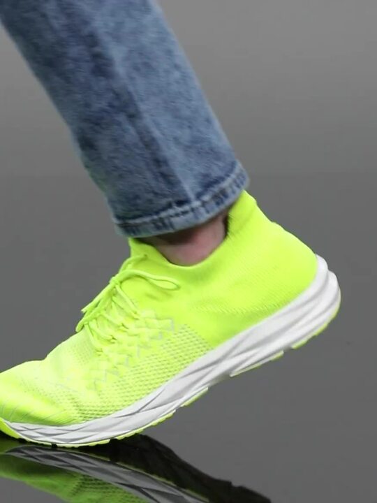 Buy HIGHLANDER Men Fluorescent Green Woven Design Sneakers