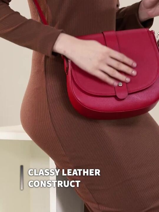 Buy MAI SOLI Women Cherry-Red Textured Genuine Leather Madonna