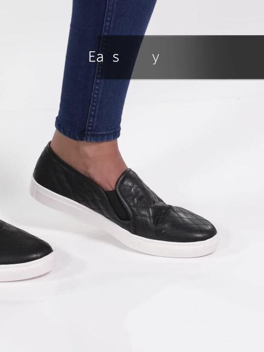 Buy DressBerry Women Black Quilted Slip-On Casual Shoes Casual