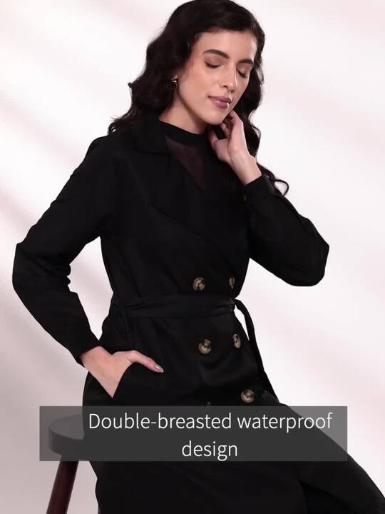 Buy Trendyol Notched Lapel Longline Trench Coat - Coats for