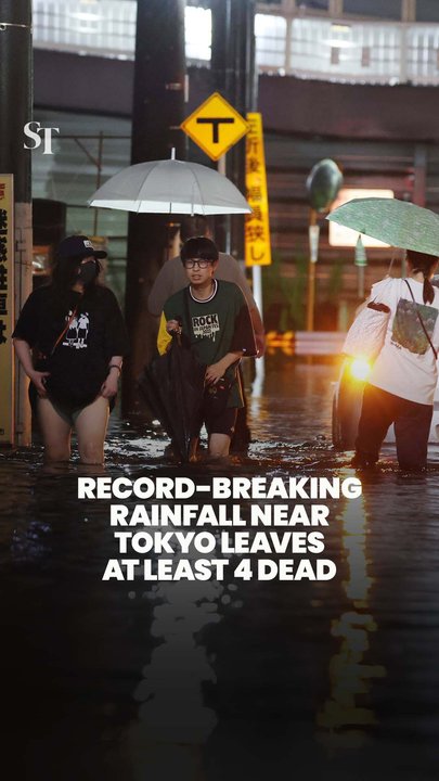 At least 4 killed as torrential rain in Japan’s Chiba prefecture causes severe flooding, paralyses traffic