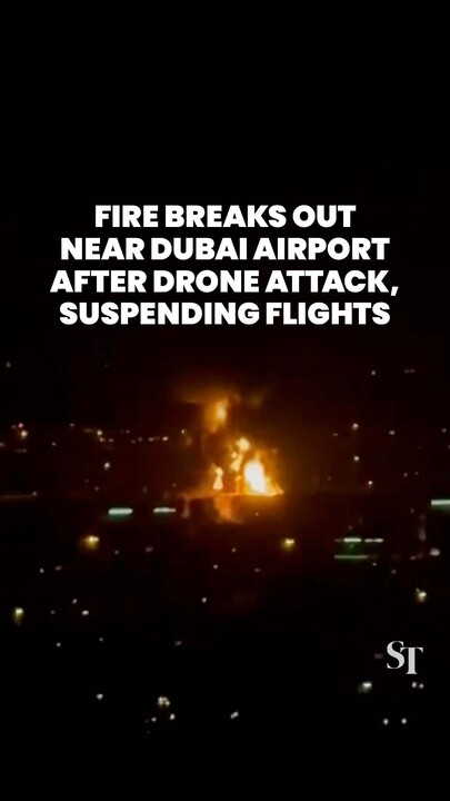 Fire breaks out near Dubai International Airport after drone attack