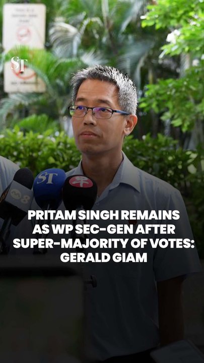 Super-majority voted for Pritam Singh to remain as WP secretary-general: Gerald Giam