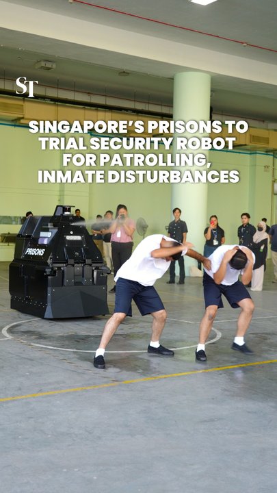 Singapore Prison Service trials autonomous security robot for surveillance and inmate disturbances