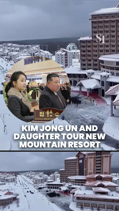 North Korean leader Kim Jong Un and daughter tour new mountain resort