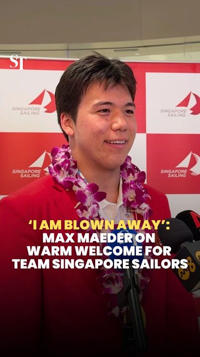 ‘I am blown away’: Max Maeder on warm welcome for Team Singapore sailors