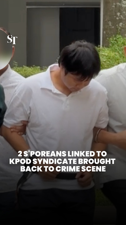 2 Singaporean men suspected of supplying Kpods in transnational syndicate brought to crime scene
