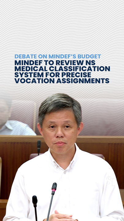 MINDEF to review medical classification system for better vocation placement of servicemen