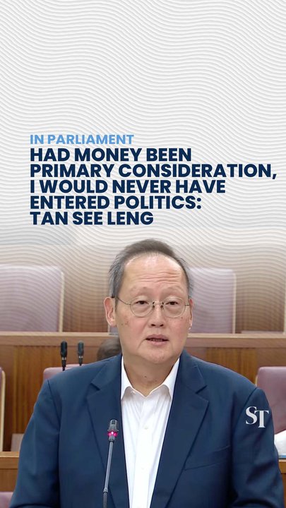 No ministerial salary could have matched what I was earning before: Tan See Leng