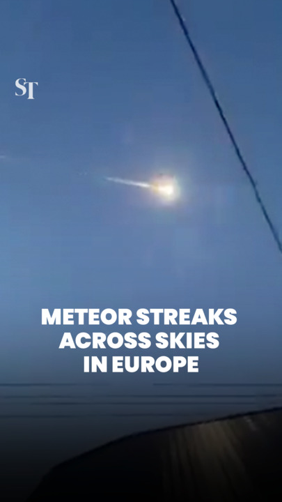 Meteor streaks across skies in Europe