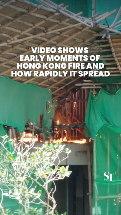 Hong Kong fire: Video shows early moments and how rapidly it spread