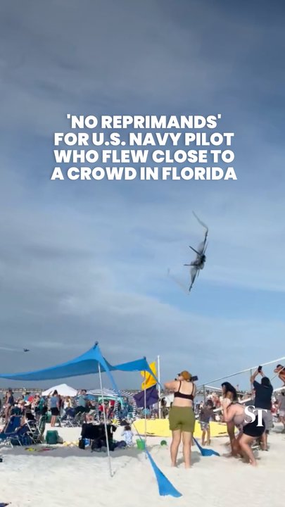 ‘No reprimands’ for US Navy pilot who flew too close to a crowd in Florida