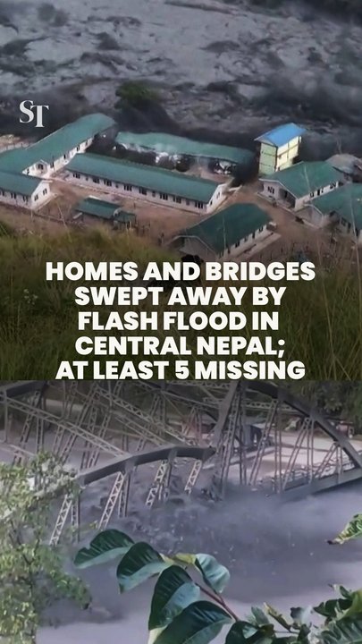 Homes and bridges swept away by flash flood in central Nepal; at least 5 missing0261011_ST_ST_Nepal Floods_v2