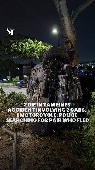 2 die after Tampines accident involving cars, motorcycle; search under way for pair who fled