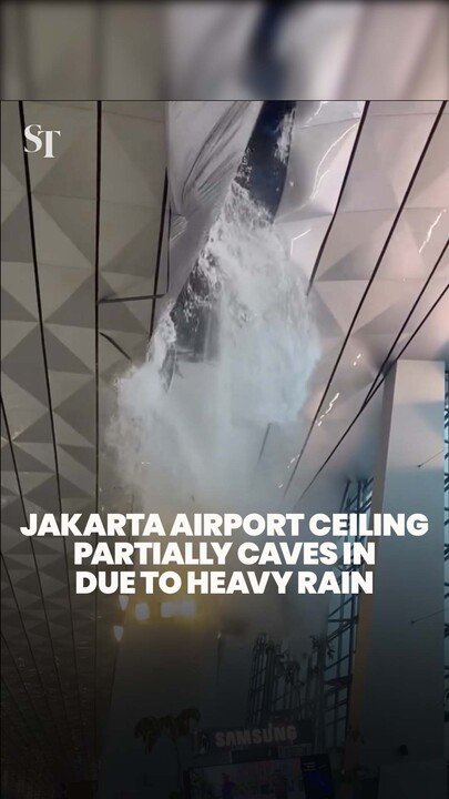 Ceiling collapses at Jakarta’s Soekarno-Hatta International Airport