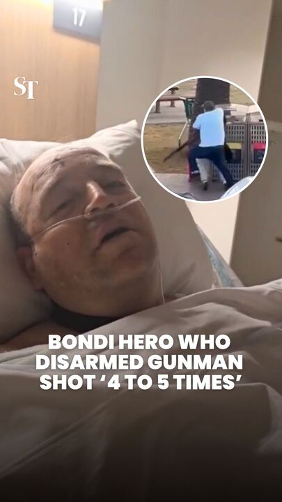 Global hero who disarmed Bondi beach shooter was 'shot 4 to 5 times'
