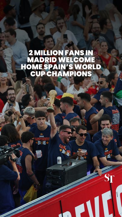 World Cup champions Spain given heroes’ welcome by 2 million fans in Madrid