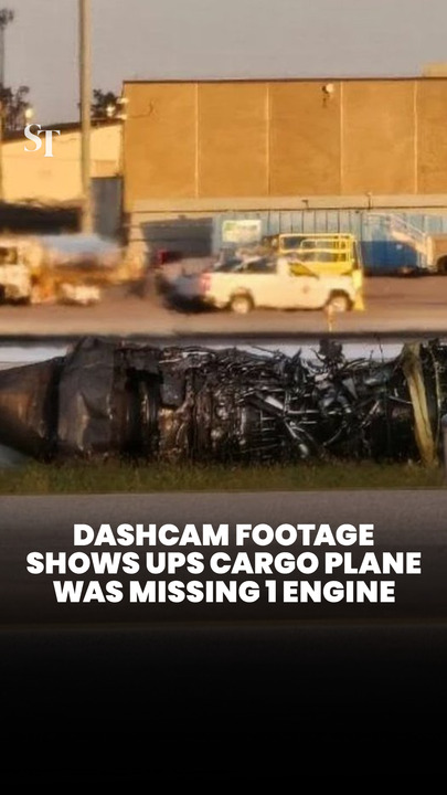 New dashcam footage shows UPS cargo plane missing engine