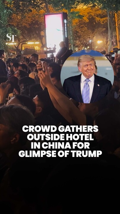 Tight security outside Four Seasons Hotel in China as Trump arrives for state visit
