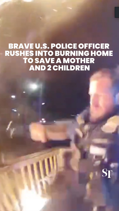 Tennessee police officer saves mother and two kids from burning home