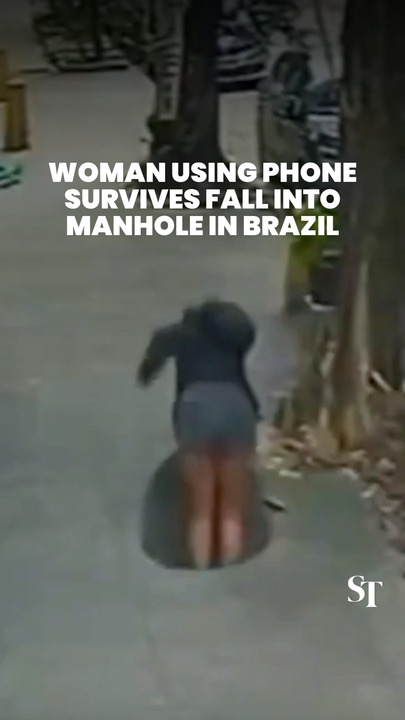 Woman falls into manhole in Brazil, later rescued