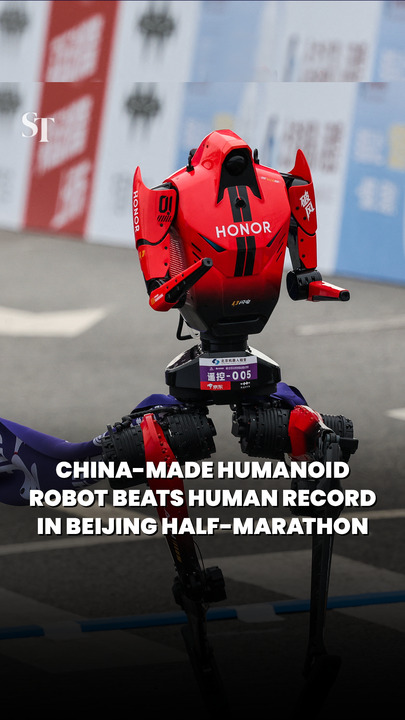 China-made humanoid robot beats human record in Beijing half-marathon