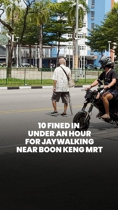 10 fined for jaywalking in under an hour near Boon Keng MRT