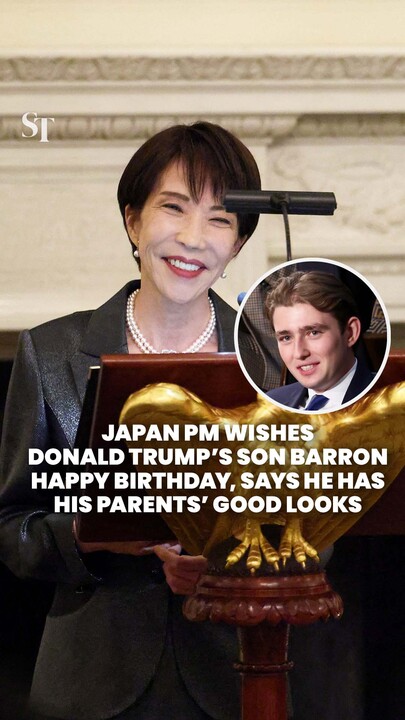 Japan PM asks Donald Trump to convey her happy birthday wishes to his son Barron