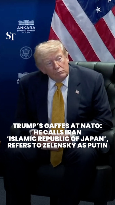 Trump calls Iran “Islamic Republic of Japan”, refers to Zelensky as Putin at NATO summit in Turkey