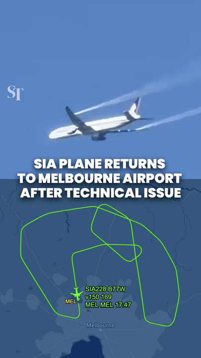 SQ flight with technical issue dumps fuel before returning to Melbourne Airport